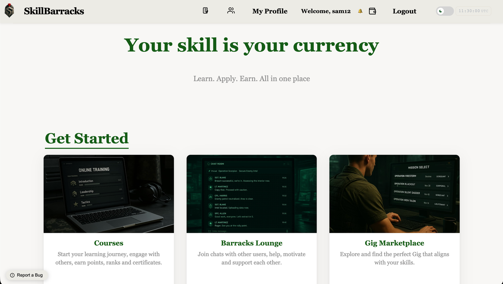 SkillBarracks project media