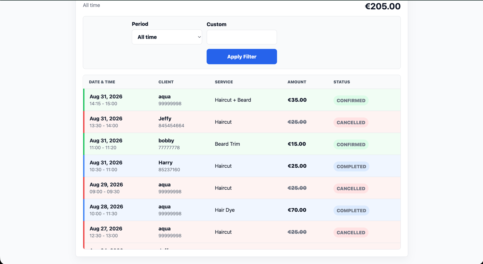 Booking system project media
